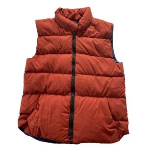 S. Kreeger & Sons Womens‎ Medium Burnt Orange Goose Down Puffer Vest Vintage